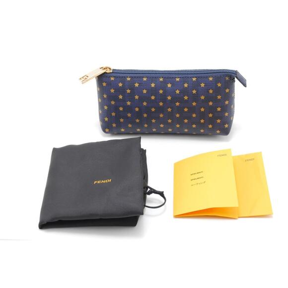 Rare* Fendi Zucca Star Pouch Pvc Auth #182039F19B - Picture 1 of 15